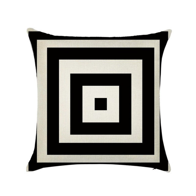 Linen Cotton Geometrisch Throw Pillow Cushion Home Sofa Decor 45X45cm