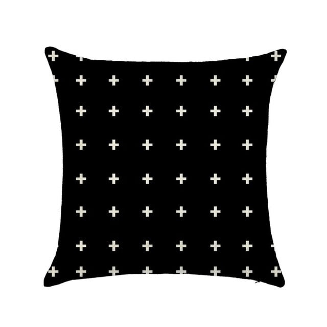 Linen Cotton Geometrisch Throw Pillow Cushion Home Sofa Decor 45X45cm